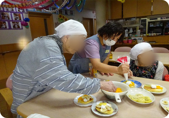 生活リハビリを行い、ADLの維持を図ります。